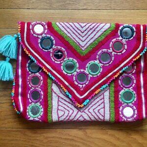Anthropologie Jasper & Jeera Embroidered Bag